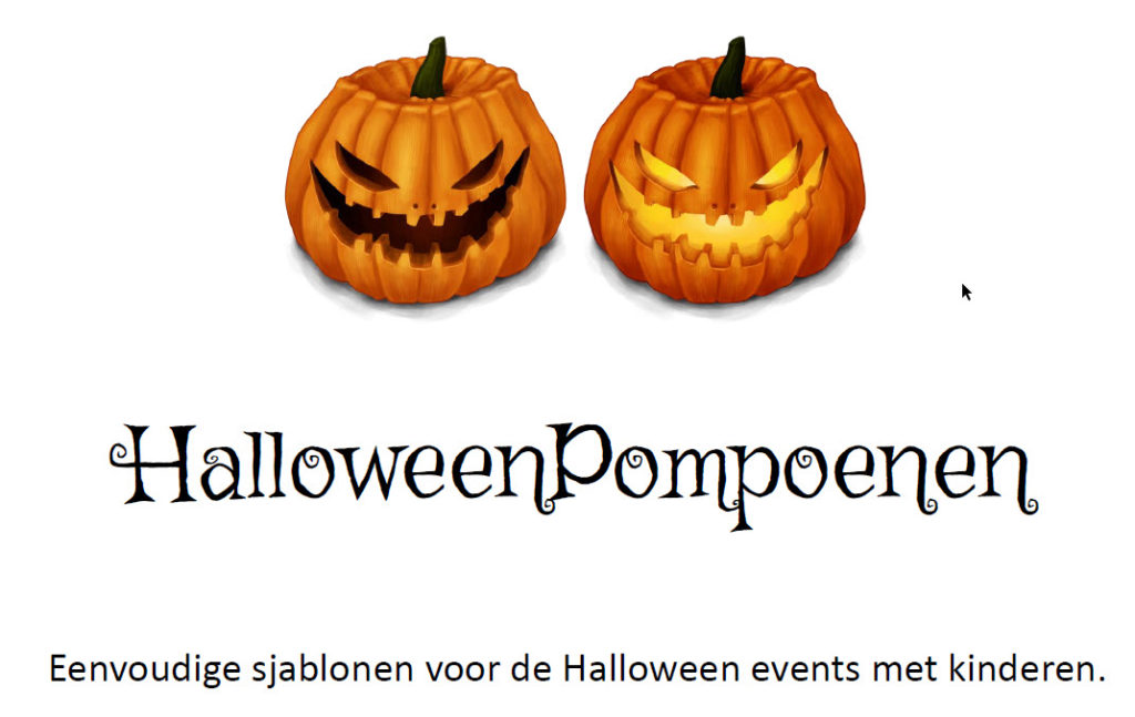Halloween Pompoen sjablonen